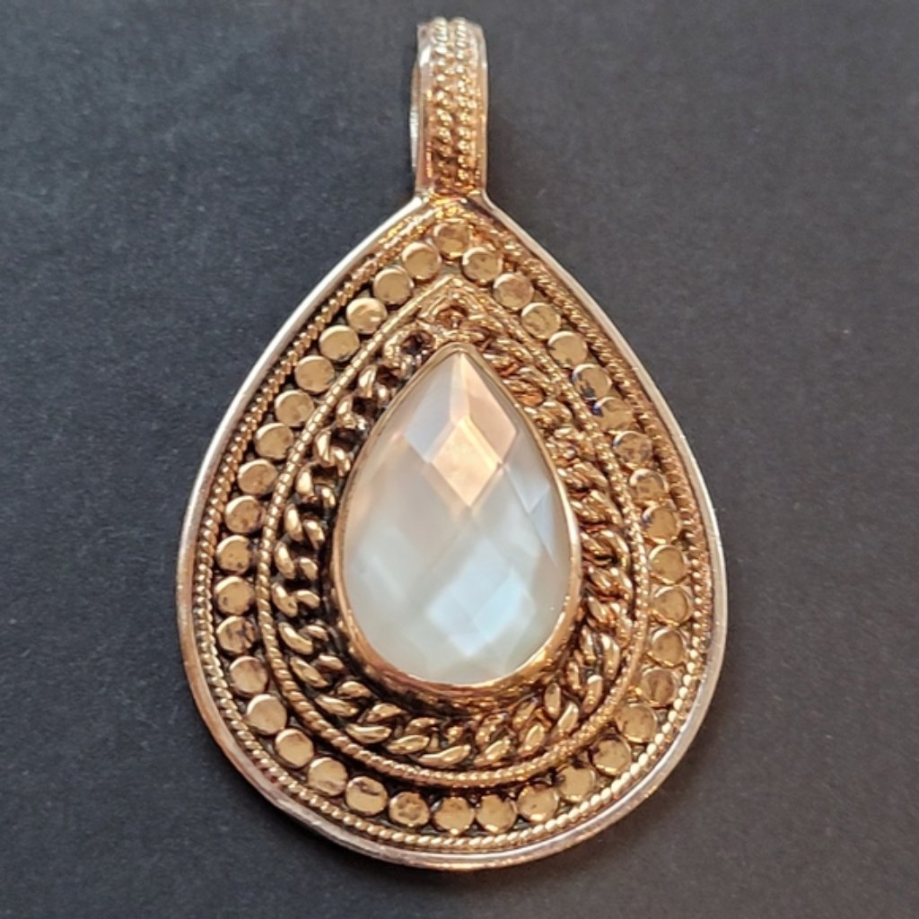 Anna Beck | Anna Beck Large Multifaceted Moonstone Teardrop Pendant Necklace